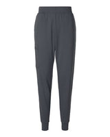 Jaanuu W40001P Women's Rubi Ultrasoft Scrub Joggers - Petite Sizes #color_Carbon Grey