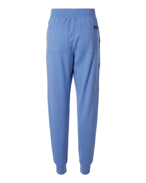 Jaanuu W40001P Women's Rubi Ultrasoft Scrub Joggers - Petite Sizes #color_Ceil Blue
