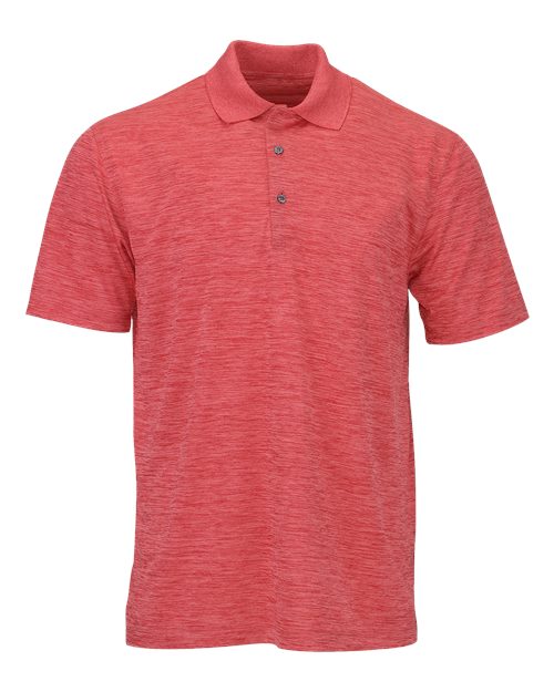 Paragon 130P Dakota Striated Heather Polo #color_Crimson Heather