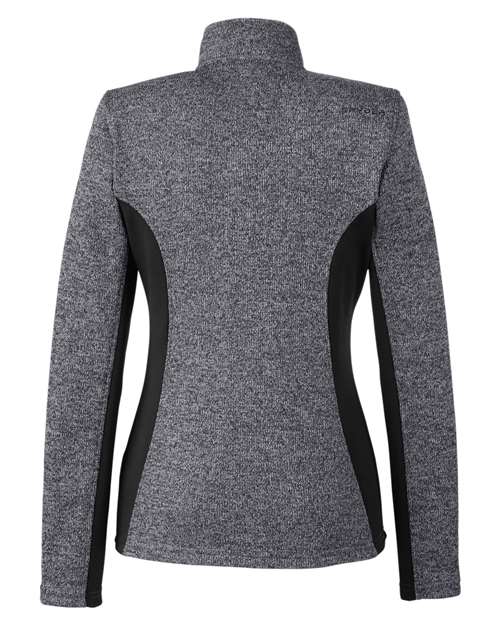 Spyder 187335 Ladies' Constant Full-Zip Sweater Fleece Jacket #color_BLACK HTHR/ BLK