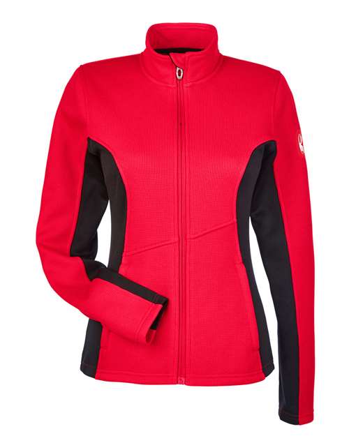 Spyder 187335 Ladies' Constant Full-Zip Sweater Fleece Jacket #color_RED/ BLACK/ WHT