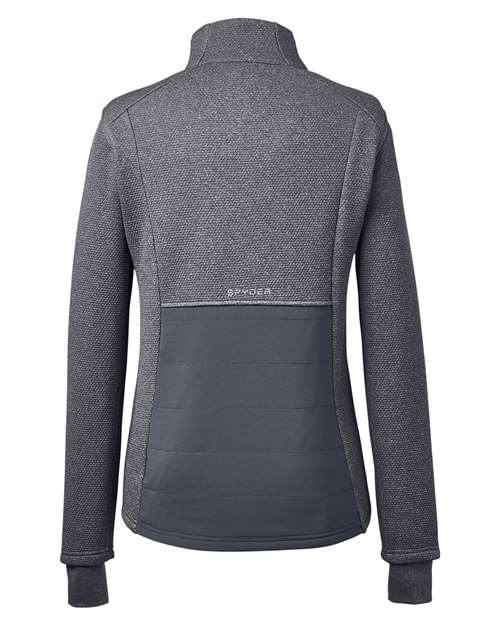 Spyder S17299 Ladies' Pursuit Jacket #color_BLACK HTHR/ POL