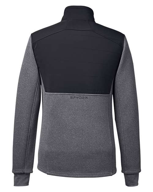 Spyder S17298 Men's Pursuit Jacket #color_BLACK HTHR/ BLK