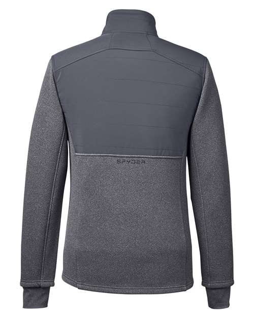 Spyder S17298 Men's Pursuit Jacket #color_BLACK HTHR/ POL