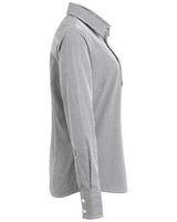 Artisan Collection by Reprime RP320 Ladies' Microcheck Gingham Long-Sleeve Cotton Shirt #color_BLACK/ WHITE