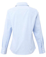 Artisan Collection by Reprime RP320 Ladies' Microcheck Gingham Long-Sleeve Cotton Shirt #color_LT BLUE/ WHITE