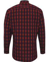 Artisan Collection by Reprime RP250 Men's Mulligan Check Long-Sleeve Cotton Shirt #color_RED/ NAVY