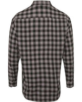 Artisan Collection by Reprime RP250 Men's Mulligan Check Long-Sleeve Cotton Shirt #color_STEEL/ BLACK