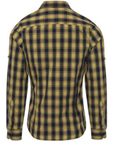 Artisan Collection by Reprime RP350 Ladies' Mulligan Check Long-Sleeve Cotton Shirt #color_CAMEL/ NAVY