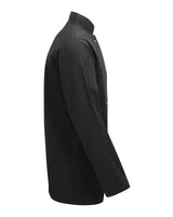 Artisan Collection by Reprime RP665 Unisex Studded Front Long-Sleeve Chef's Coat #color_BLACK