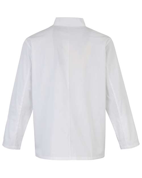 Artisan Collection by Reprime RP665 Unisex Studded Front Long-Sleeve Chef's Coat #color_WHITE