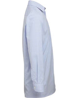 Artisan Collection by Reprime RP220 Men's Microcheck Gingham Long-Sleeve Cotton Shirt #color_LT BLUE/ WHITE