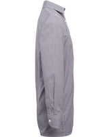 Artisan Collection by Reprime RP220 Men's Microcheck Gingham Long-Sleeve Cotton Shirt #color_NAVY/ WHITE
