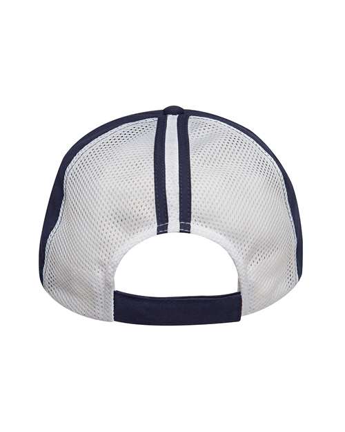 Adams PE105 Adult Contrast Back Stripe Clubhouse Cap #color_NAVY