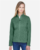 Devon & Jones DG793W Ladies' Bristol Full-Zip Sweater Fleece Jacket #color_FOREST HEATHER