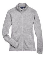 Devon & Jones DG793W Ladies' Bristol Full-Zip Sweater Fleece Jacket #color_GREY HEATHER