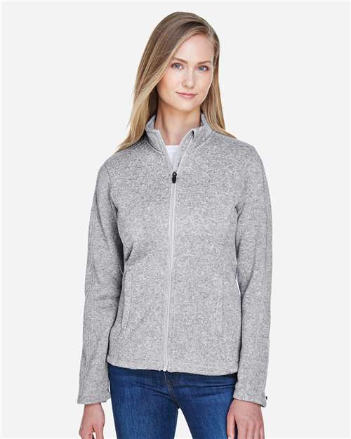 Devon & Jones DG793W Ladies' Bristol Full-Zip Sweater Fleece Jacket #color_GREY HEATHER