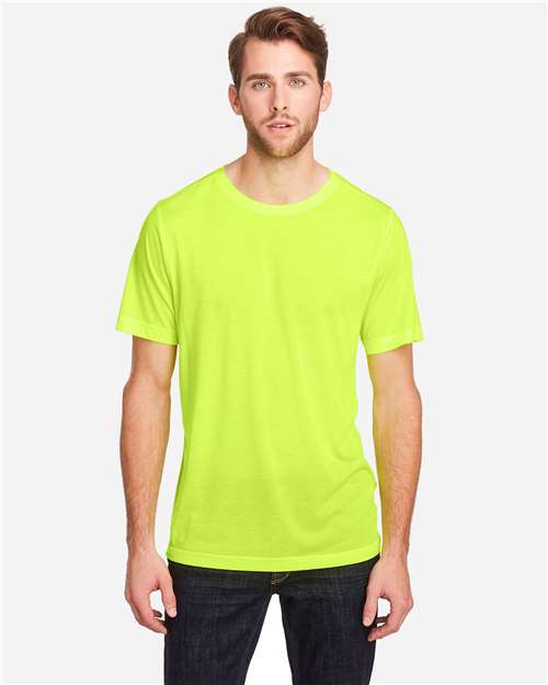 Core 365 CE111 Adult Fusion ChromaSoft Performance T-Shirt #color_SAFETY YELLOW