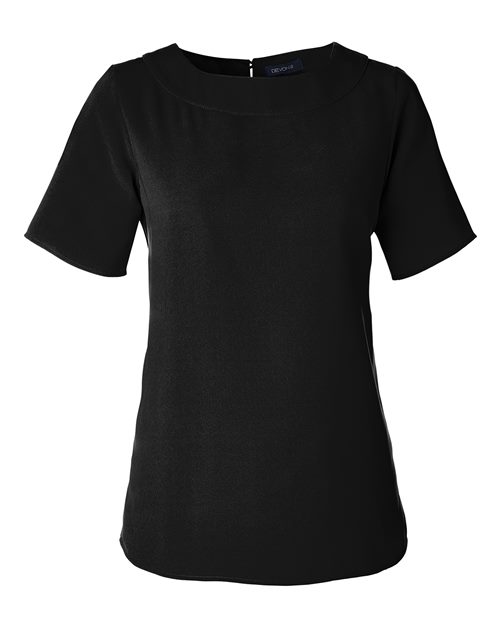Devon & Jones DP613W Ladies' Perfect Fit Boat-Neck Blouse #color_BLACK