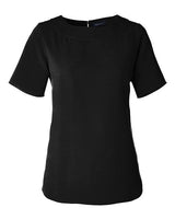 Devon & Jones DP613W Ladies' Perfect Fit Boat-Neck Blouse #color_BLACK