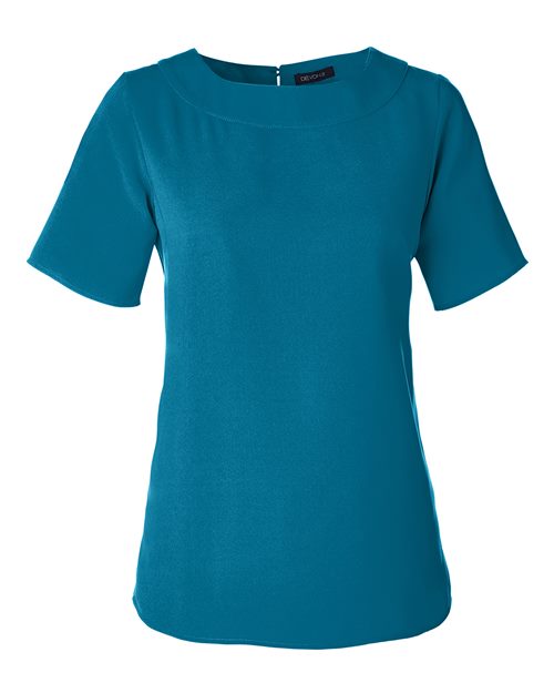 Devon & Jones DP613W Ladies' Perfect Fit Boat-Neck Blouse #color_DARK TEAL