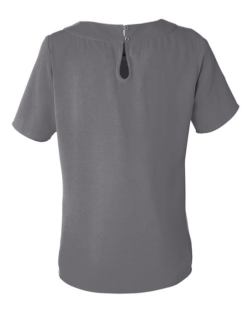 Devon & Jones DP613W Ladies' Perfect Fit Boat-Neck Blouse #color_GRAPHITE