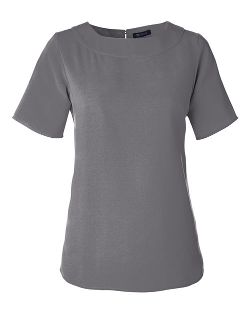 Devon & Jones DP613W Ladies' Perfect Fit Boat-Neck Blouse #color_GRAPHITE