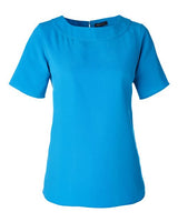 Devon & Jones DP613W Ladies' Perfect Fit Boat-Neck Blouse #color_OCEAN BLUE