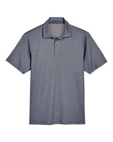 Devon & Jones DG22 CrownLux PerformanceMen's Address Melange Polo #color_NAVY HEATHER