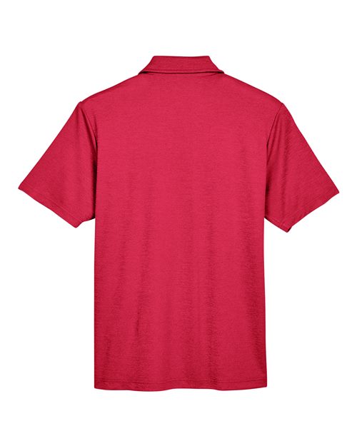 Devon & Jones DG22 CrownLux PerformanceMen's Address Melange Polo #color_RED HEATHER