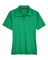 Devon & Jones DG22W CrownLux PerformanceLadies' Address Melange Polo #color_KELLY GREEN HTHR
