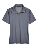 Devon & Jones DG22W CrownLux PerformanceLadies' Address Melange Polo #color_NAVY HEATHER