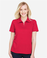 Devon & Jones DG22W CrownLux PerformanceLadies' Address Melange Polo #color_RED HEATHER