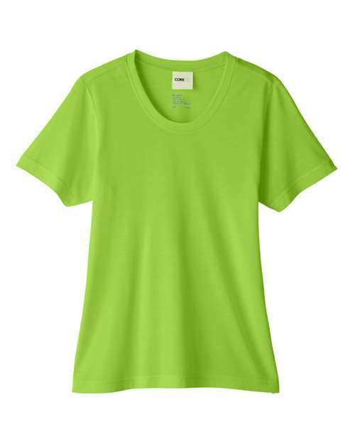 Core 365 CE111W Ladies' Fusion ChromaSoft Performance T-Shirt #color_ACID GREEN
