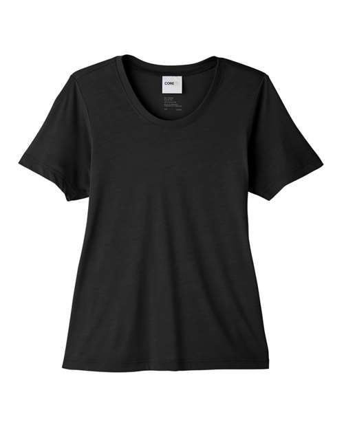 Core 365 CE111W Ladies' Fusion ChromaSoft Performance T-Shirt #color_BLACK