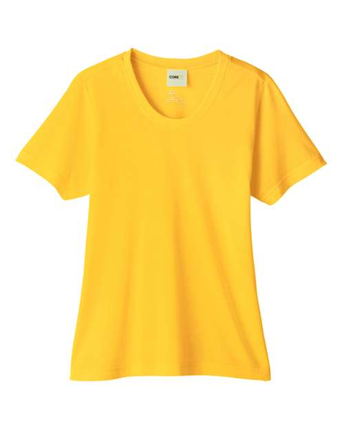 Core 365 CE111W Ladies' Fusion ChromaSoft Performance T-Shirt #color_CAMPUS GOLD