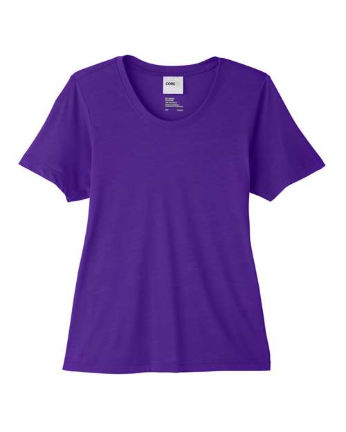Core 365 CE111W Ladies' Fusion ChromaSoft Performance T-Shirt #color_CAMPUS PURPLE