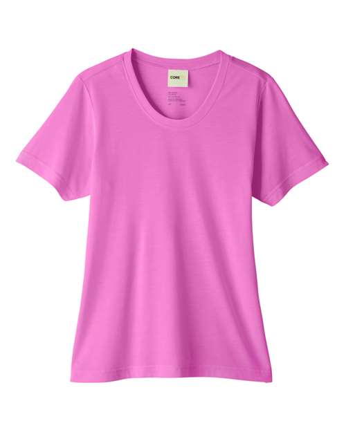 Core 365 CE111W Ladies' Fusion ChromaSoft Performance T-Shirt #color_CHARITY PINK