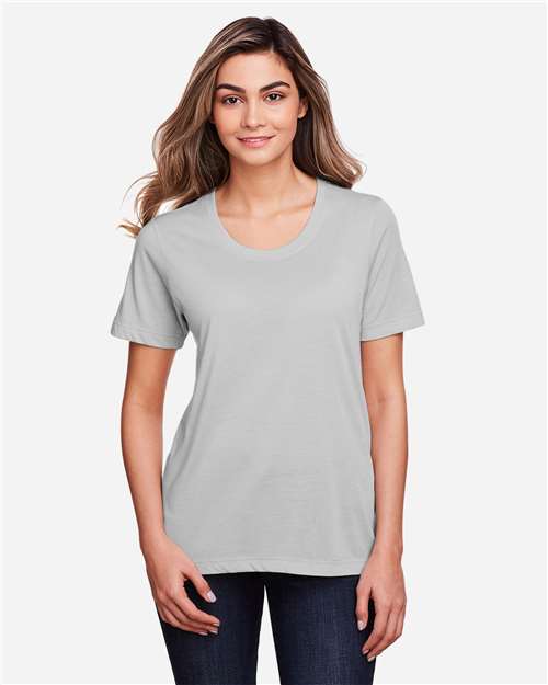 Core 365 CE111W Ladies' Fusion ChromaSoft Performance T-Shirt #color_PLATINUM