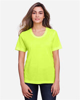 Core 365 CE111W Ladies' Fusion ChromaSoft Performance T-Shirt #color_SAFETY YELLOW