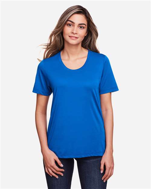 Core 365 CE111W Ladies' Fusion ChromaSoft Performance T-Shirt #color_TRUE ROYAL