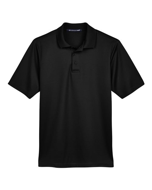 Devon & Jones DG20 CrownLux Performance Men's Plaited Polo #color_BLACK