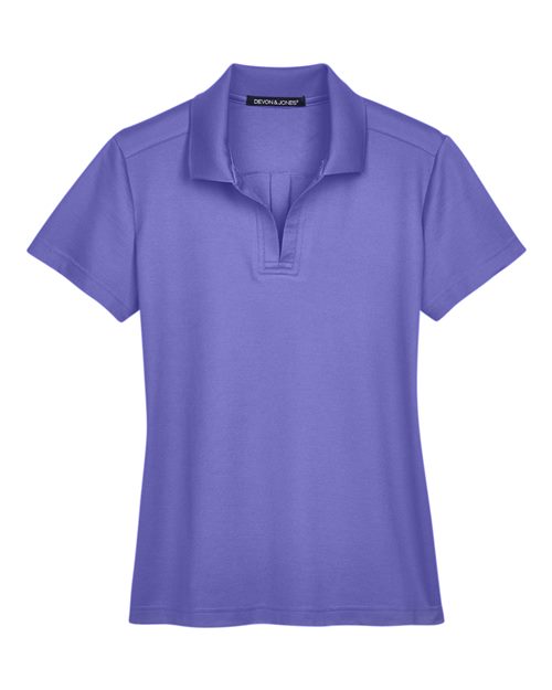 Devon & Jones DG20W CrownLux Performance Ladies' Plaited Polo #color_GRAPE