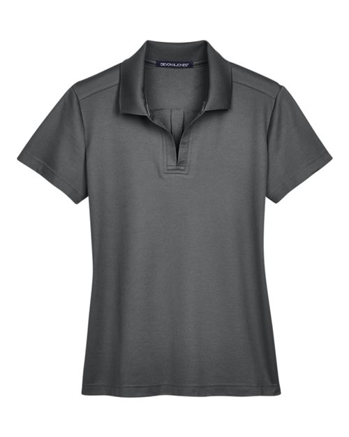 Devon & Jones DG20W CrownLux Performance Ladies' Plaited Polo #color_GRAPHITE