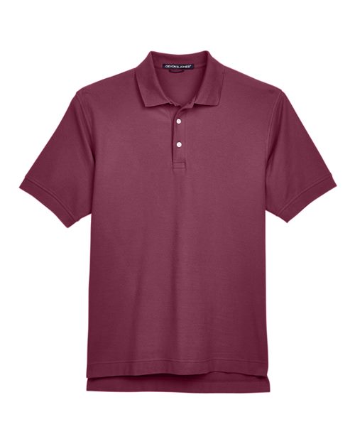 Devon & Jones D100 Men's Pima Piqu Short-Sleeve Polo #color_BURGUNDY