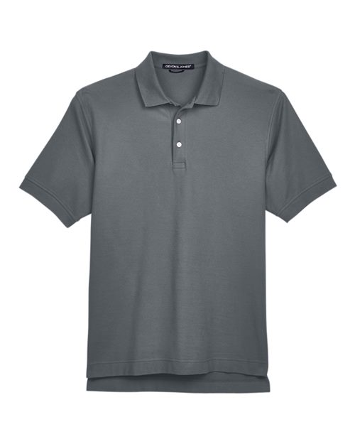 Devon & Jones D100 Men's Pima Piqu Short-Sleeve Polo #color_GRAPHITE