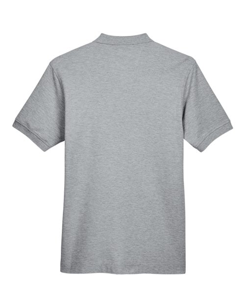 Devon & Jones D100 Men's Pima Piqu Short-Sleeve Polo #color_GREY HEATHER