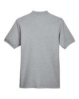 Devon & Jones D100 Men's Pima Piqu Short-Sleeve Polo #color_GREY HEATHER