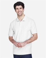 Devon & Jones D100 Men's Pima Piqu Short-Sleeve Polo #color_WHITE