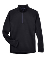 Devon & Jones DG792 Adult Bristol Sweater Fleece Quarter-Zip #color_BLACK